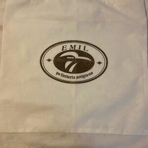 This Emil pe lletteria artigiana White/ Brown Duster Bag